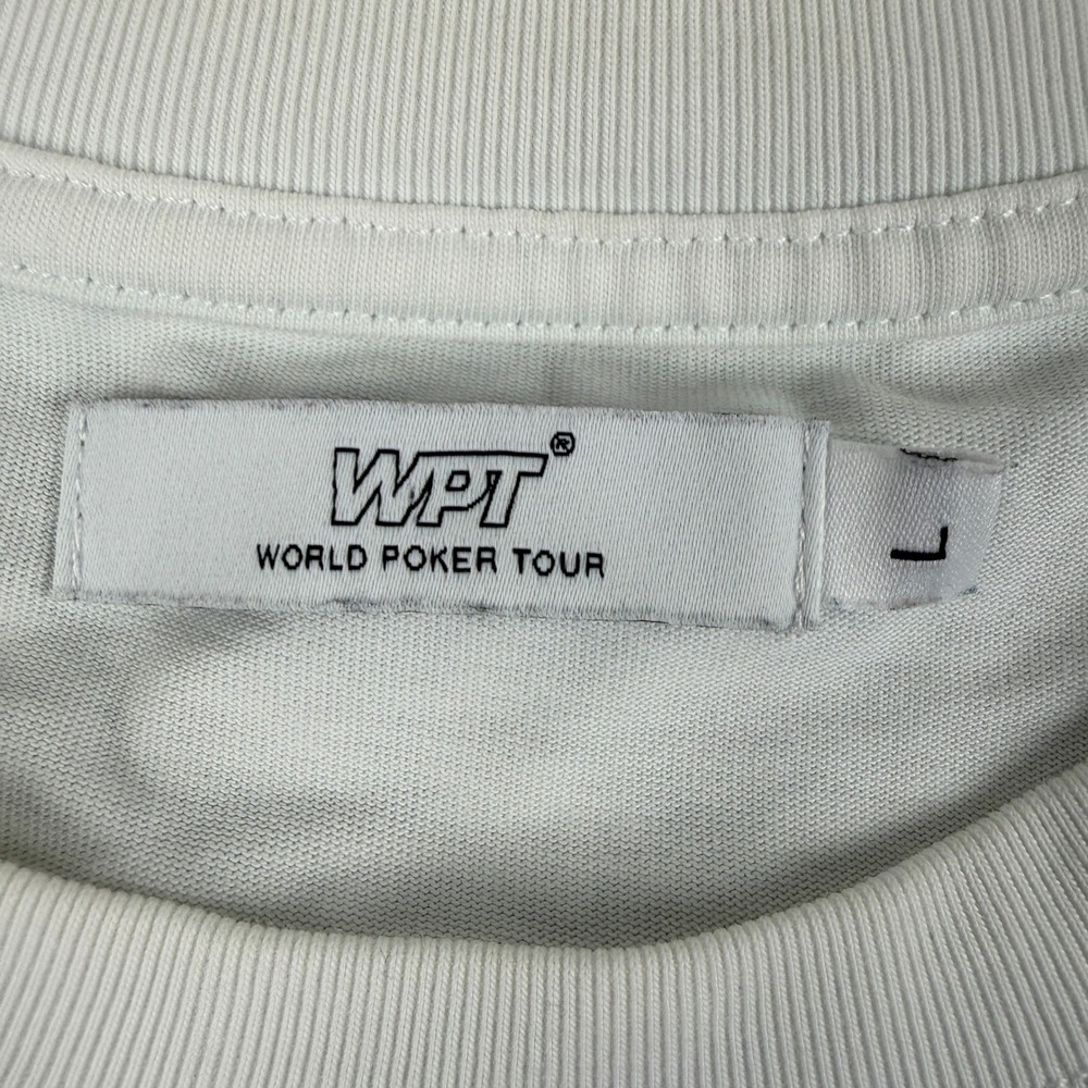 Original WPT World Poker Tour T-Shirt Mens‎ L White Thailand Exhibition Elephant - Picture 4 of 12